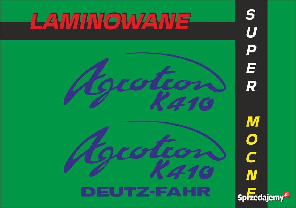Naklejki Deutz Fahr k410 super mocne zamienniki Jeżewo sprzedam