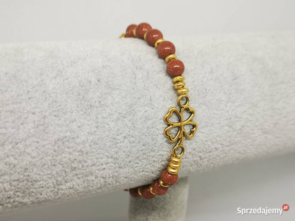 Bransoletka damska z naturalnego kamienia piasek Kielce