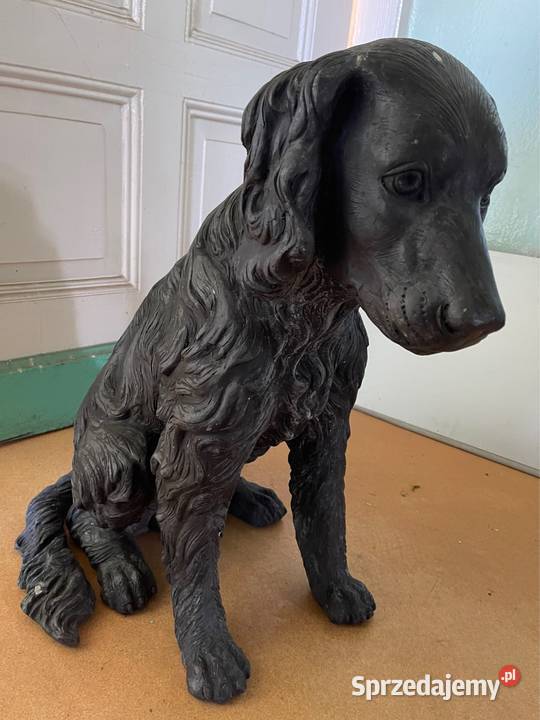 Rzeźba z brązu pies naturalna wielkość