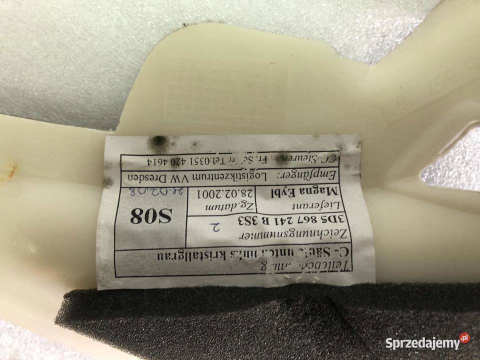 OSŁONA SŁUPKA LEWY TYŁ 3D5867241B VW PHAETON wielkopolskie