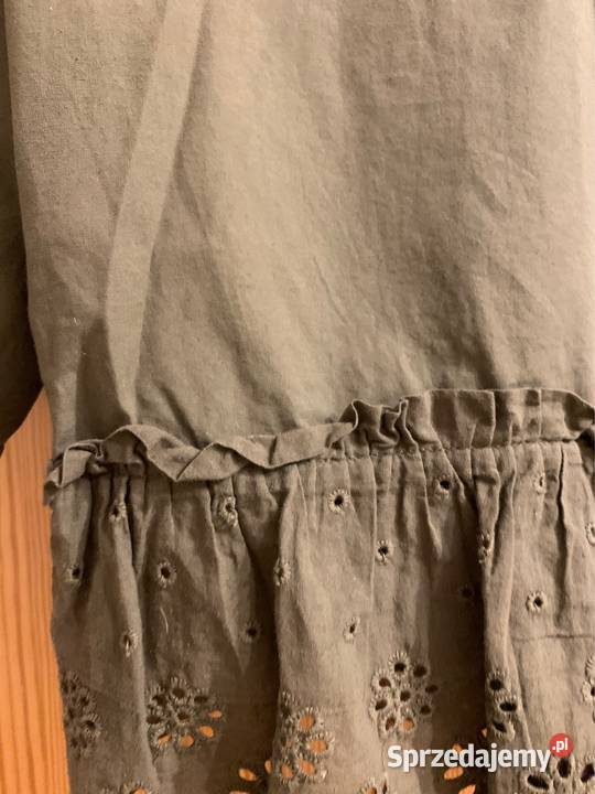 Bluzka damska 34 Reserved khaki z falbaną i Bez wzoru Bluzki i koszule