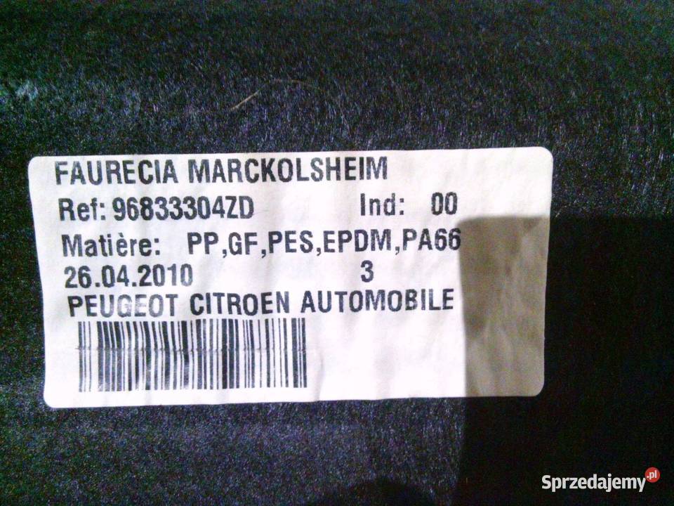 CITROEN C3 II 10r półka bagażnika 96833304ZD Kielce
