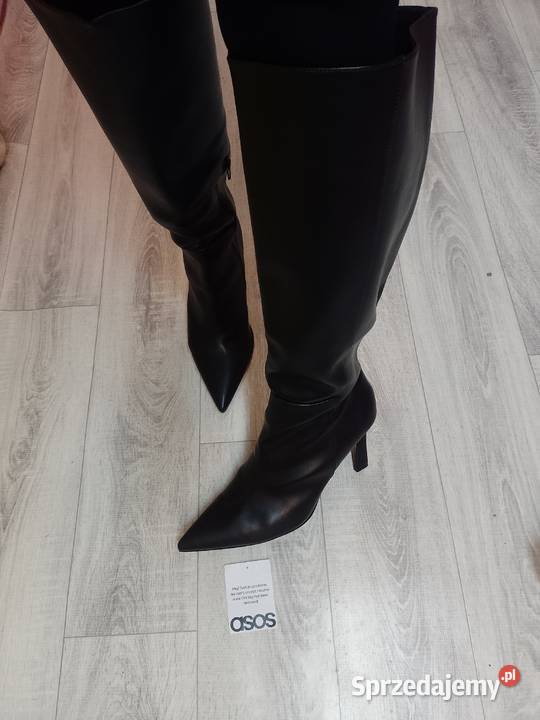 44 ASOS Design Czarne Kozaki wieczorowe na Kraków