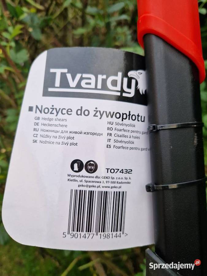 Nożyce do Żywopłotu Faliste 670mm PTFE Tvardy Nożyce i sekatory