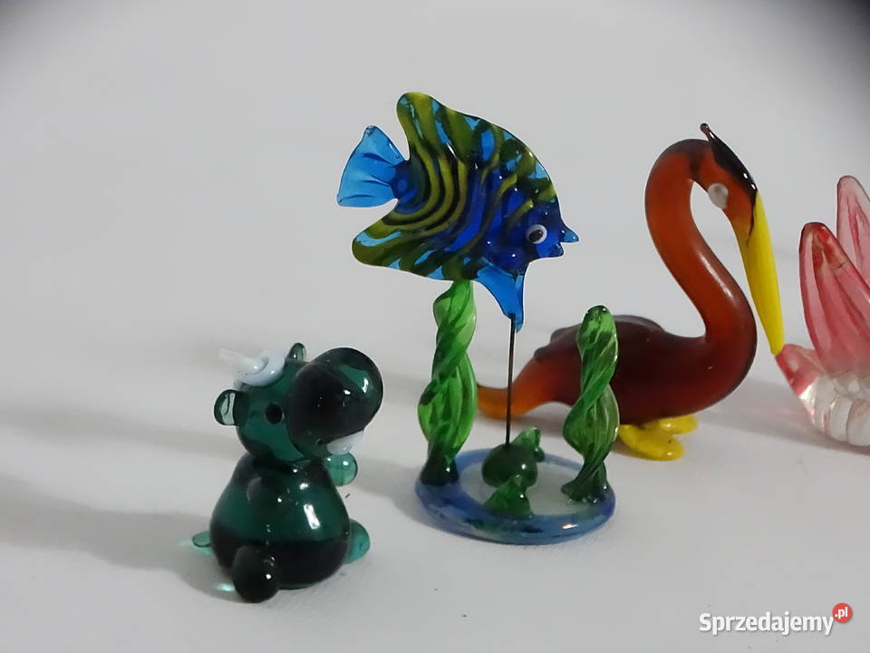 Kolekcja szklanych figurek rękodzieło Biłgoraj sprzedam