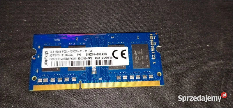Pamięć RAM Kingston 2GB DDR3L 1600MHz Lublin