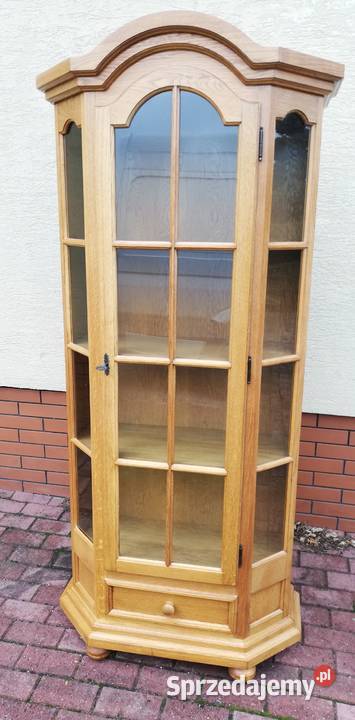 Witryna dębowa stylowa prosta kredens regał Dom i Ogród Garwolin