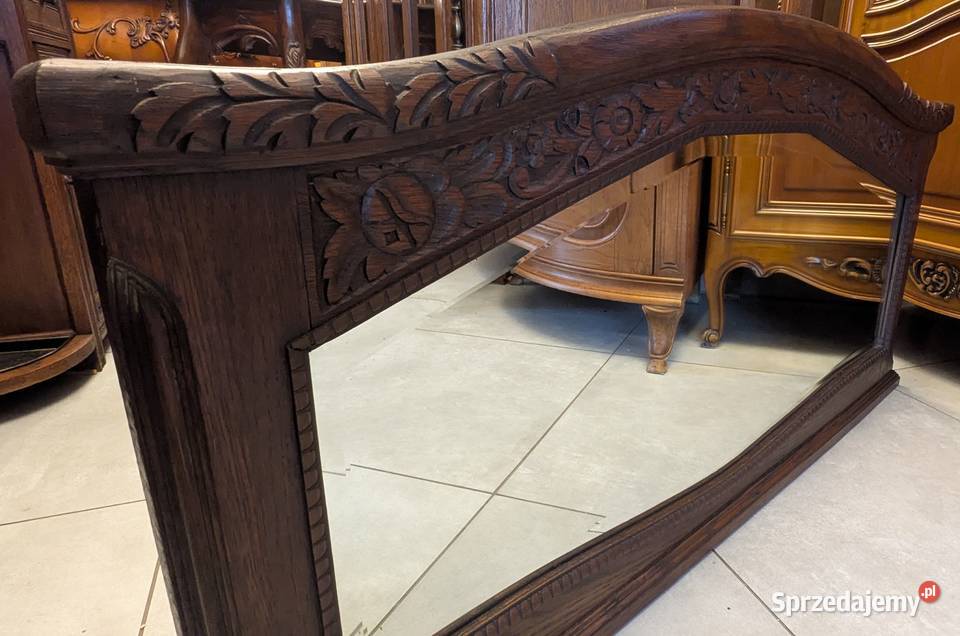 Piękne dębowe lustro secesyjnesklep Dąbrowa Meble Dąbrowa Górnicza