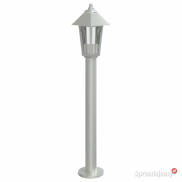 Lampy ogrodowe na słupku 3 srebrne 80 stal mazowieckie Warszawa