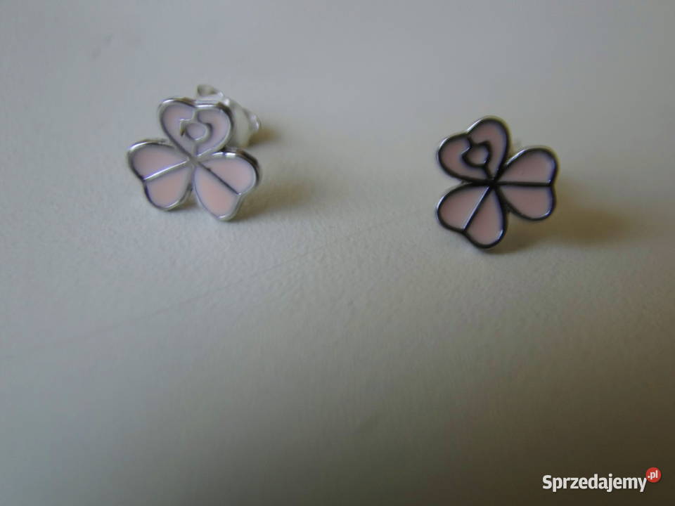 Cudne kolczyki srebro i emalia mazowieckie Warszawa sprzedam