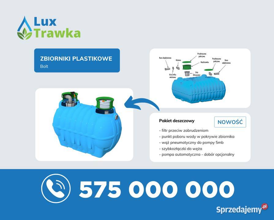 Zbiorniki na wodę deszczową 2500 3500 5000 7000 Pozostałe Tymbark