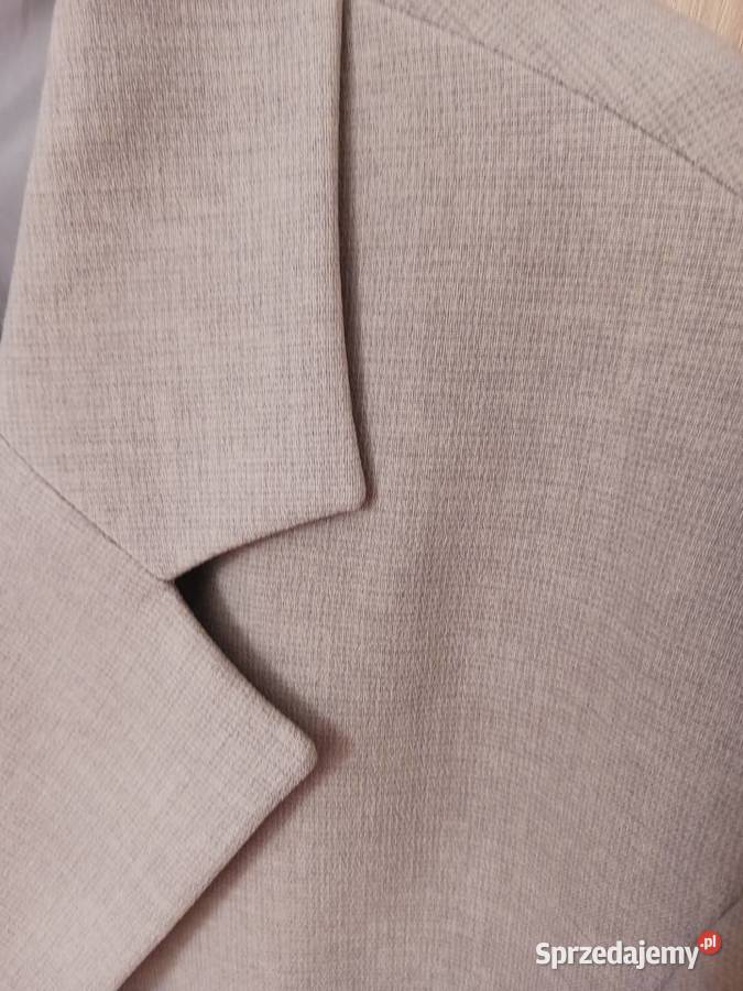 Garnitur męski beżowy 3 częściowy