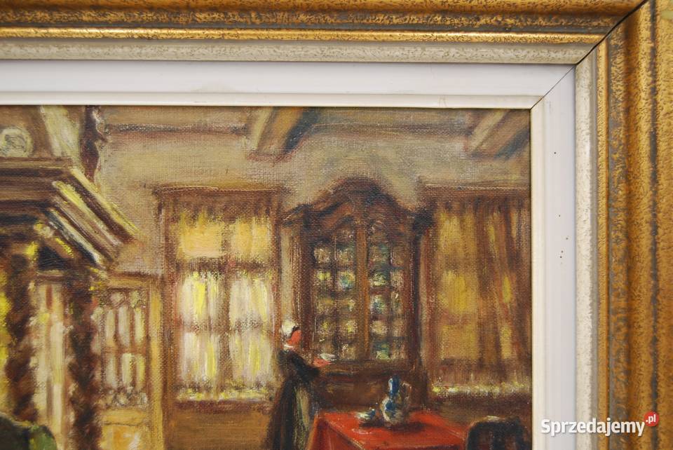 Albert Geudens 18691949 obraz Kobieta w jadalni Poznań