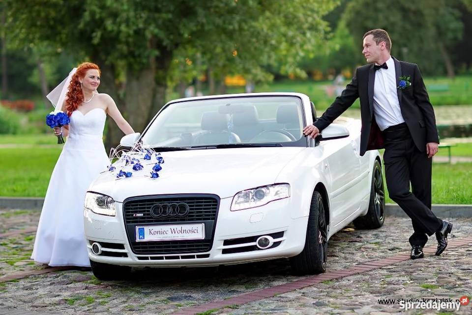 AUDI A4 Cabrio S4 BIAŁY skórzana tapicerka Cabriolet