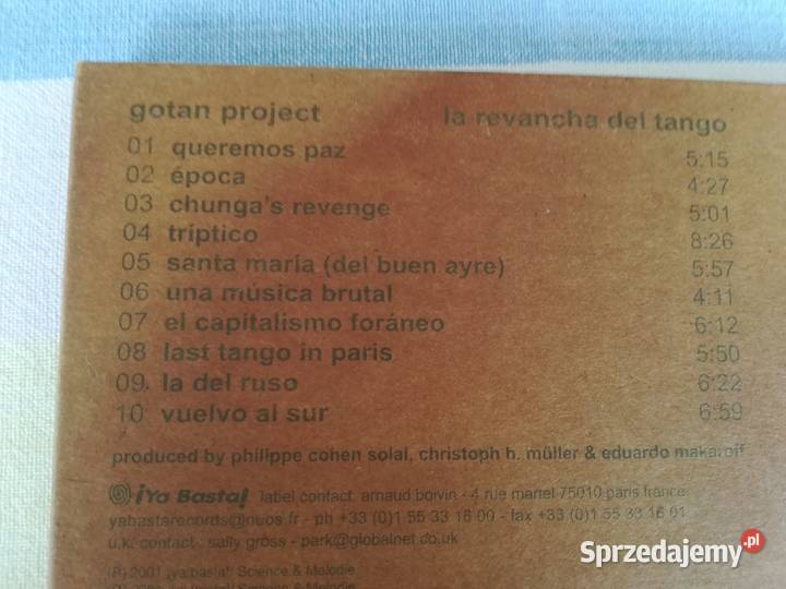 gotan project kultowa płyta tango sprzedam