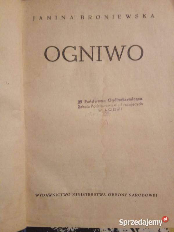 Ogniwo Broniewska Biblioteka Płomyka 1951 łódzkie Łódź
