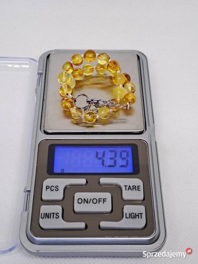 Bransoletka z bursztynu bursztyn bałtycki kulka Warszawa