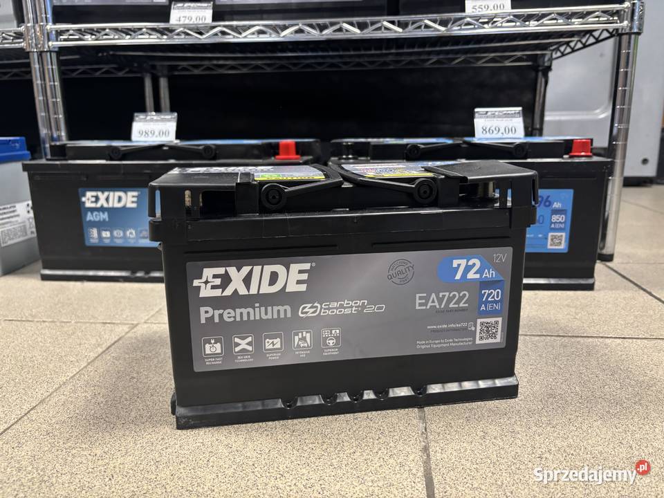 Akumulator 72ah 720a Exide Premium Rok produkcji 2025 Zduńska Wola