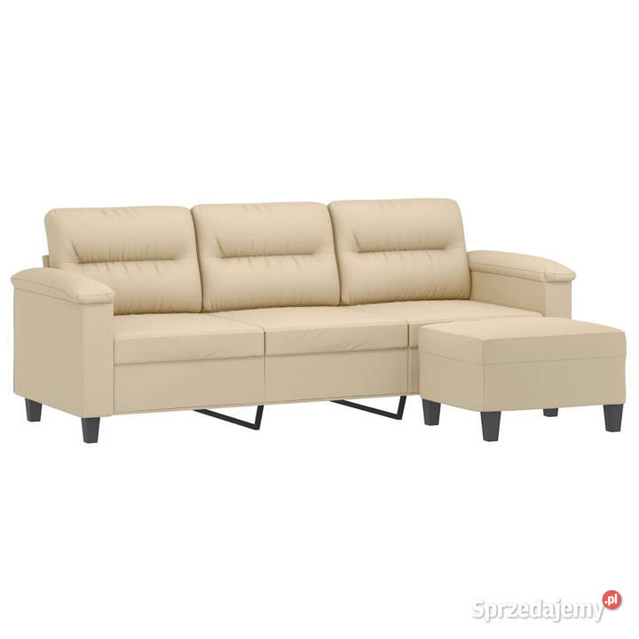3os sofa z podnóżkiem kremowa 180 obita mazowieckie Warszawa
