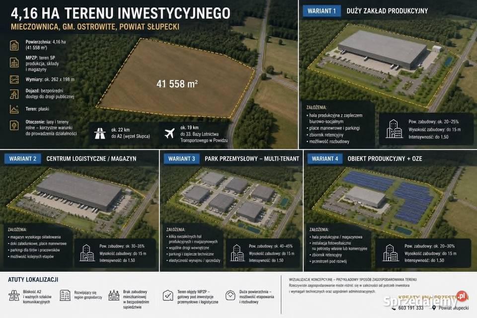 416 HA TERENU INWESTYCYJNEGO W MIECZOWNICY Mieczownica sprzedam