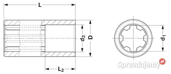 Tuleja profilowana 1 38 Z6 L100mm 6740190KR Kamionna