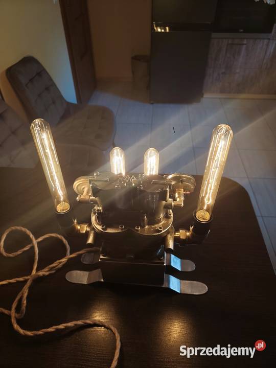 Lampa nocna streampunk Rękodzieło śląskie Truskolasy