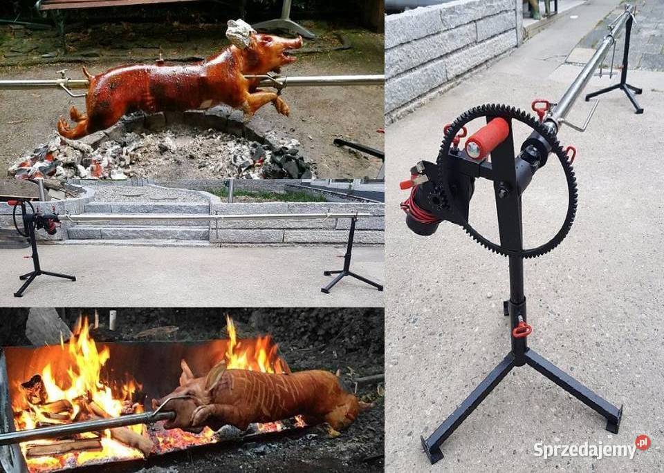 Rożen grill rożno Do prosiaka dzika barana 12V