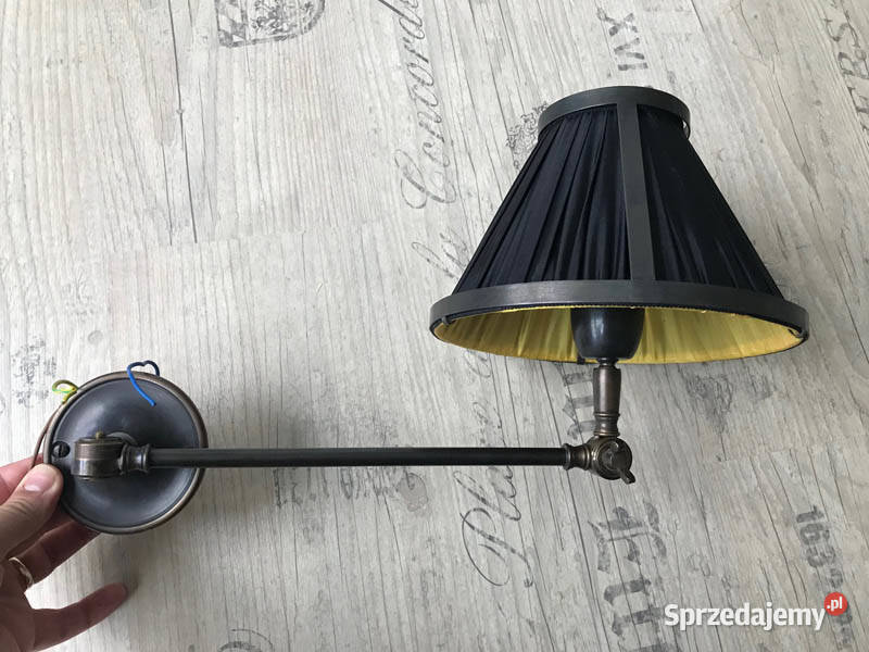 Lampa retro kinkiet 1 metal materiał czarnyzłoty Kielce sprzedam
