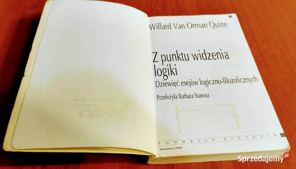 Z punktu widzenia logiki dziewięć esejów tradycyjny podręcznik pomorskie Gdańsk
