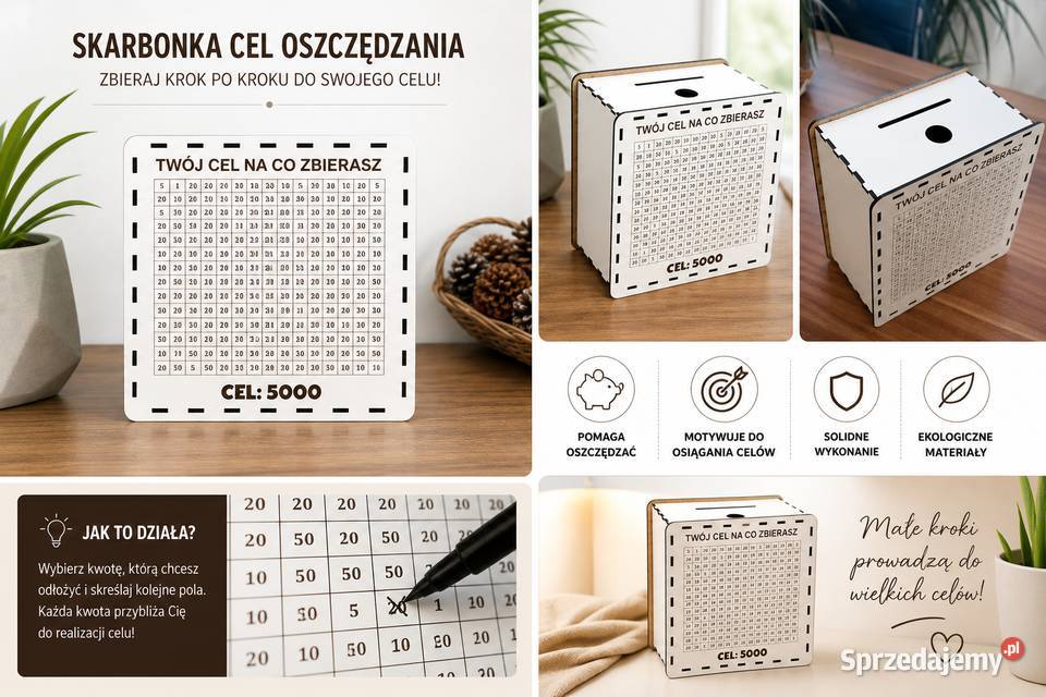 Skarbonka 5000 wykreślanka drewniana Gorzów Wielkopolski sprzedam