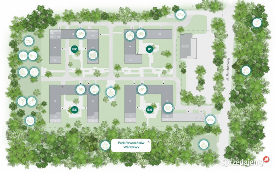 4pokojowe mieszkanie z widokiem na park Warszawa