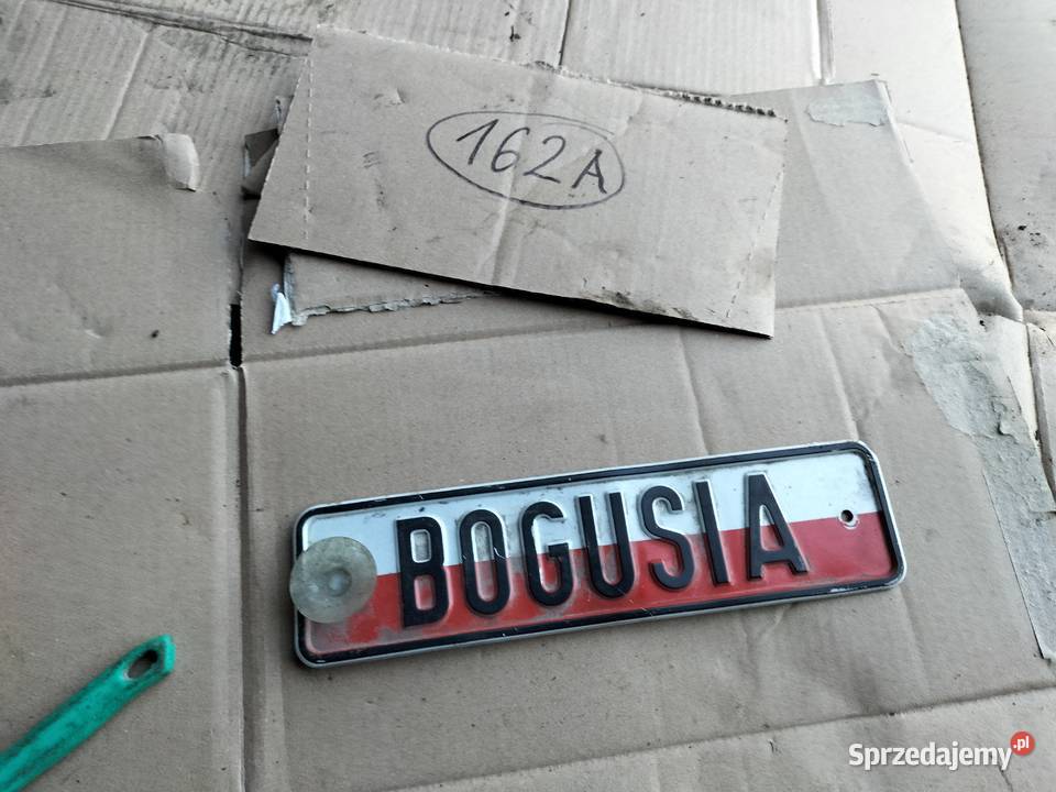 TABLICA REJESTRACYJNA NA SZYBĘ BOGUSIA Kamień-Kolonia