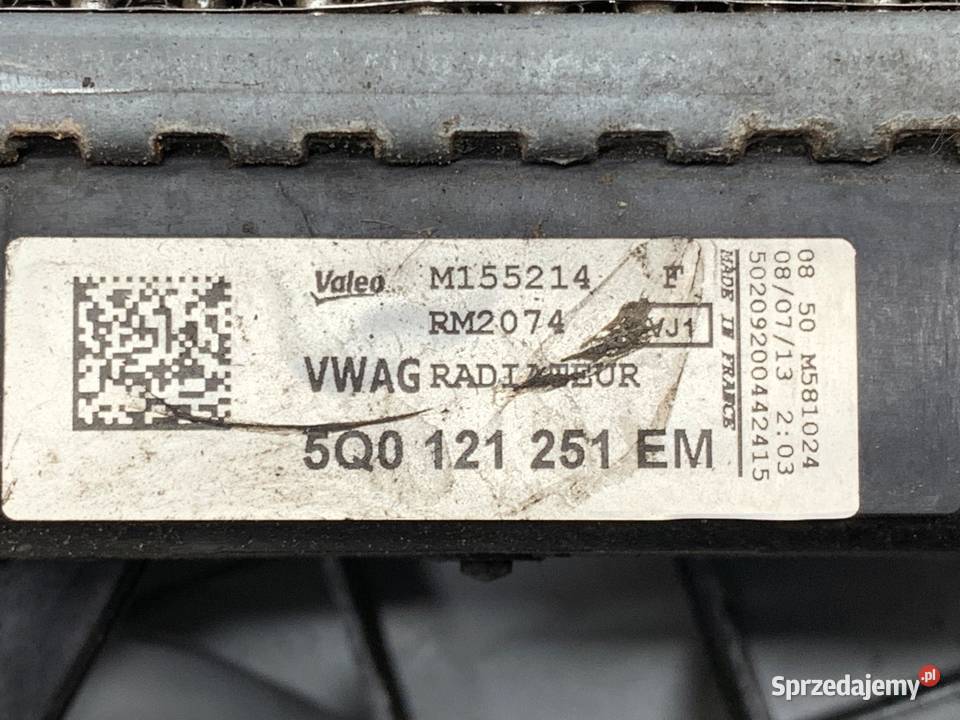 CHŁODNICA WODY SKODA OCTAVIA III 20 150 RADIATOR