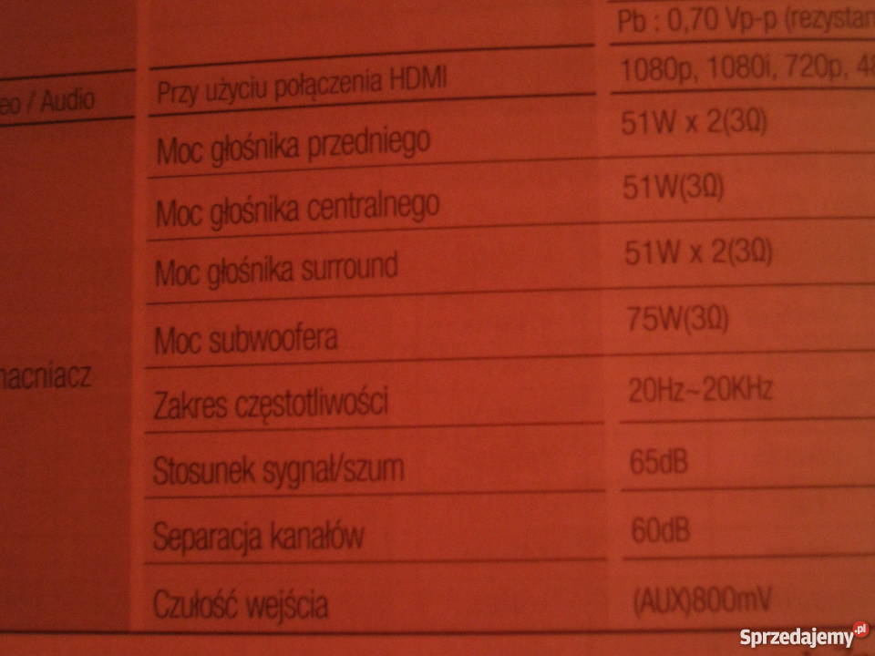 Kino domowe samsung HTD355 Kamienica