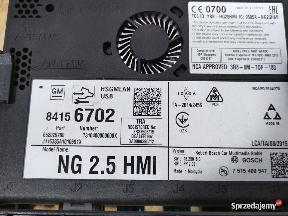 Moduł Sterownik Radia Nawigacji Opel Mokka X Pleszew