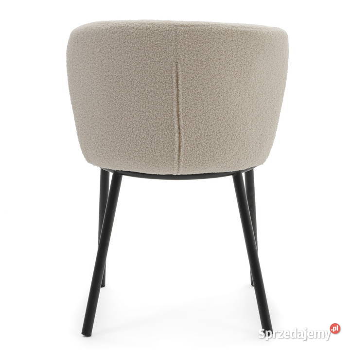 Krzesło Tapicerowane Bari Jasnobeżowe Boucle Meble Tarchały Małe sprzedam