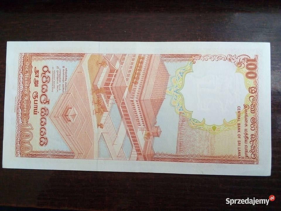 Banknot 100 rupii Sri Lanka mazowieckie Płońsk