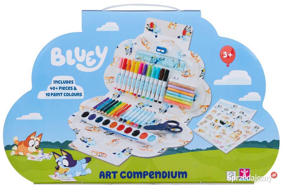 Bluey Kredki Farbki Flamastry Zestaw Plastyczny Mogilany