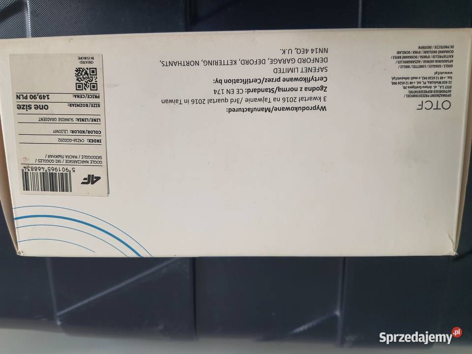 Google narciarskie snowboardowe 4f fioletowo mazowieckie Piaseczno