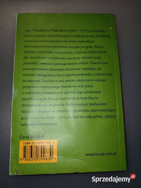 Dar Vladimir Nabokov miękka Poznań