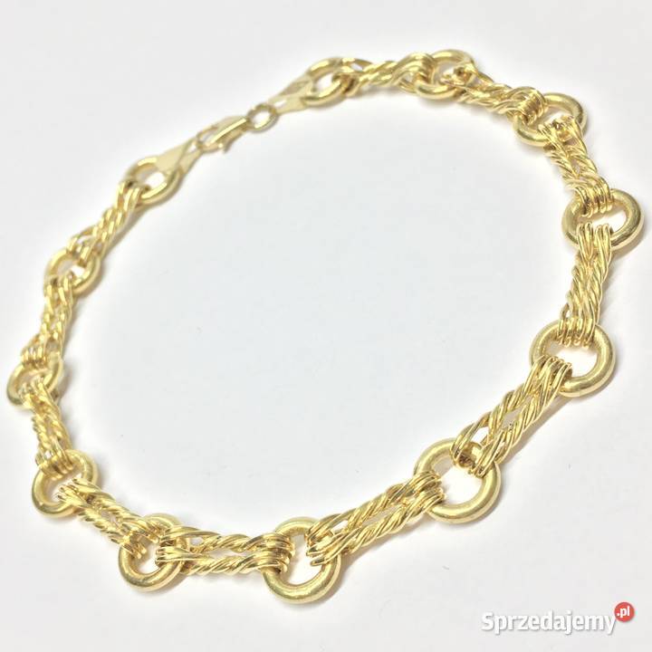 Złota BRANSOLETKA damska 750 18K cudownie Warszawa