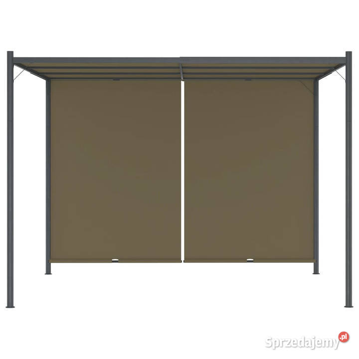 Pergola ogrodowa ze zwijanym dachem 3x3 m taupe Warszawa