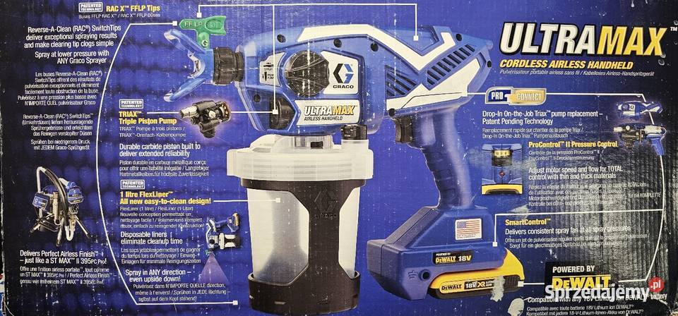 GRACO ULTRA Cordless 2x DEWALT 18V Agregat pomorskie Słupsk