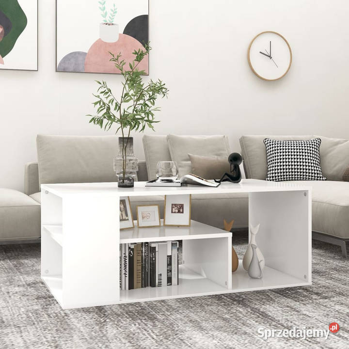 Stolik kawowy biały 100x50x40 materiał mazowieckie Warszawa