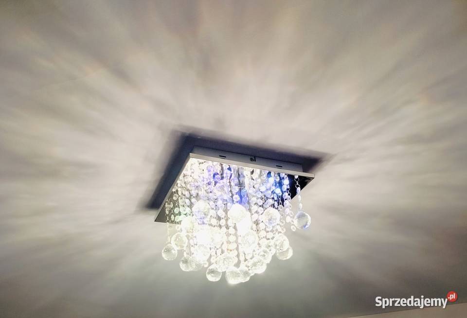 Lampa sufitowa plafon kryształowy żyrandol 33x33 Gniezno