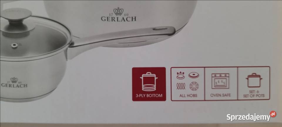 GERLACH First zestaw garnków z pokrywkami 6 warmińsko-mazurskie Ełk