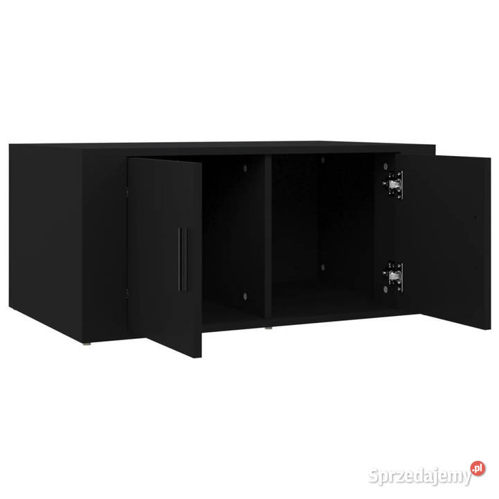 Stolik kawowy czarny 80x50x36 materiał