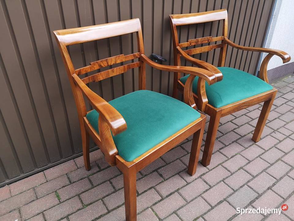 Stary Fotel Krzesło ARTDECO Orzech Gabinetowy Swarzędz
