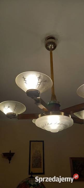Pięcioramienny żyrandol w stylu Art Deco