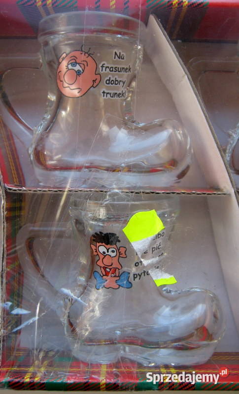 Śmieszne kieliszki z nadrukiem komplet 6 sztuk Kraków sprzedam